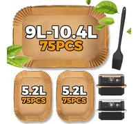 225 Pezzi Carta Forno per Friggitrice ad Aria for Ninja Flex Drawer Dual AF500EU 10,4L, Accesorios Freidora de Aire per Cosori Friggitrice ad Aria 10L, Contenitori per Cecotec 9L Friggitrice ad Aria