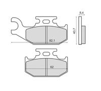 225102900 Pastiglie Freno RMS Organiche Suzuki LT-A X Kingquad
