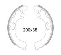 225120620 Serie ganasce freno posteriore RMS Piaggio Porter 1.0