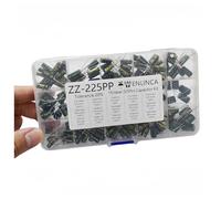 225Pcs/Box Capacitor Kit Aluminum Electrolytic Capacitors Set 15Values 16V-50V 1uF-470uF Assorted Kit Storage NWPNLXEA
