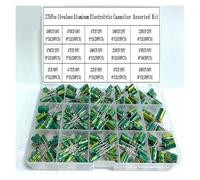 225Pcs/Box Capacitor Kit DIP Aluminum Electrolytic Capacitors Set 15Values 16V-50V 1uF-470uF Assorted Kit Storage Low RRBXXUYN