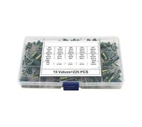 225pcs/Box High Frequency Low Aluminum Electrolytic Capacitor Kit 15Values 16V-50V 1uF-470uF Capacitance DIP Assorted Set MQXFCZUX