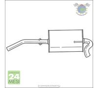 #22629 Silenziatore Marmitta Posteriore Per Seat Arosa Benzina 1997>2004