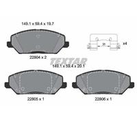 2280401 TEXTAR Kit pastiglie freno, Freno a disco per HYUNDAI,KIA