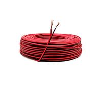 22AWG Filo Elettrico,0,33mm2 Filo di Rame Stagnato,Cavo a 2 Fili in PVC per Connettori Striscia LED/DIY 60 Metri(30 Metri Nero+30 Metri Rosso)