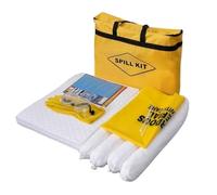 22L - Olio Solo Spill Kit - Portatile Olio Spill Kit, 20 Cuscinetti Assorbenti Olio, 2 Pz Calzino Assorbente Olio, 2 Sacchetti Smaltimento, 3 Cravatte, Guanti Nitrili, Occhial(Size:Confezione singola)