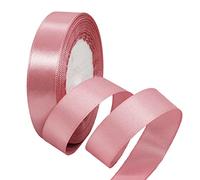 22m Nastro Bean Pink 20mm,Nastro Raso Nastrino Bordeaux Nastri Regalo Nastro Satin,Fiocco Nastro per Pacchi Regalo,Artigianato,Bomboniere,Bouquet,Natale,Feste di Compleanno Matrimoni Decorazioni