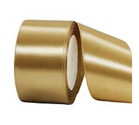 22m Nastro Champagne Gold 50mm,Nastro Raso Nastrino Bordeaux Nastri Regalo Nastro Satin,Fiocco Nastro per Pacchi Regalo,Artigianato,Bomboniere,Bouquet,Natale,Feste di Compleanno Matrimoni Decorazioni