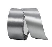 22m Nastro Grigio Argento 40mm,Nastro Raso Nastrino Bordeaux Nastri Regalo Nastro Satin,Fiocco Nastro per Pacchi Regalo,Artigianato,Bomboniere,Bouquet,Natale,Feste di Compleanno Matrimoni Decorazioni