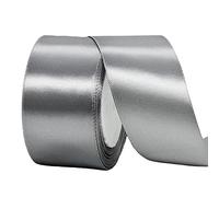 22m Nastro Grigio Argento 50mm,Nastro Raso Nastrino Bordeaux Nastri Regalo Nastro Satin,Fiocco Nastro per Pacchi Regalo,Artigianato,Bomboniere,Bouquet,Natale,Feste di Compleanno Matrimoni Decorazioni