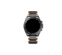 22mm 20mm Cinturino in ceramica Adatto for Samsung Galaxy Watch3 4 5/Gear S3/Active 2/Amazfit Cinturino for orologio(Rose gold black,For Width 20mm)