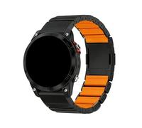 22mm 26mm titanio a sgancio rapido+cinturino in silicone for Garmin Fenix 8 7X 7 6X 6 Pro 5X 5 Plus Tactix8 7pro Sostituisci il braccialetto(Black+Orange,22mm)