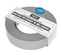 22mm Bordatura in Melammina Grigio, Nastro Impiallacciato Pre-Incollato - Rotolo di 7,5 m - Stira il Nastro per un'Applicazione Facile Fai-da-Te - Coprirà il Bordo di un Pannello MDF Standard