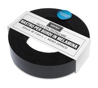 22mm Bordatura in Melammina Nero Opaco, Nastro Impiallacciato Pre-Incollato - Rotolo di 7,5 m - Stira il Nastro per un'Applicazione Facile Fai-da-Te - Coprirà il Bordo di un Pannello MDF Standard