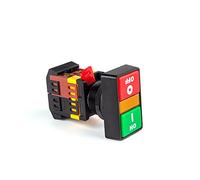 22mm Double Position Button Start-Stop Illuminated Push Switch with lamp 24/220/380V Control 2PCS (Color : PPBB-30N, Size 220V) Switches