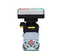 22MM FXB38 Interruttore a doppio pulsante in plastica con luce a LED Momentaneo 1NO1NC Interruttore di alimentazione ON/OFF 10A 12V 220V con Led bianco(220-380V)