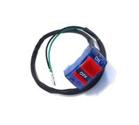 22MM Interruttore Lampeggiante Per Moto Pulsante ON/OFF Per Luce Manubrio DC 12V Cavo Bipolare Universale Per Manubrio Di Motociclette Dirt Pit Bike ATV(Blue)