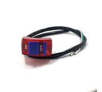 22MM Interruttore Lampeggiante Per Moto Pulsante ON/OFF Per Luce Manubrio DC 12V Cavo Bipolare Universale Per Manubrio Di Motociclette Dirt Pit Bike ATV(Red)