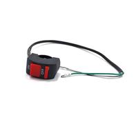 22MM Interruttore Lampeggiante Per Moto Pulsante ON/OFF Per Luce Manubrio DC 12V Cavo Bipolare Universale Per Manubrio Di Motociclette Dirt Pit Bike ATV(Black)
