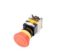 22mm LA38 Round Power Button Switch, 1NO/1NC instantaneous Button Switch with Light, 220V LED Indicator(Stop,Self Reset)
