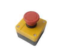 22mm Red Mushroom Head Emergency Stop Push Button Switch Enclosure Protective Control Box