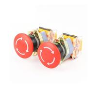 22mm Red Sign Emergency E-Stop Push Button Self Locking Knob Switch LA39-11ZS