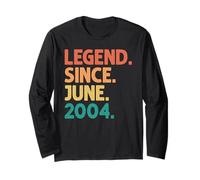 22nd Birthday Legend Since June 2004 22 Years Old Vintage Maglia a Manica