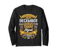 22nd Birthday Real Legends December 2003 22 Years Old Men Maglia a Manica