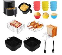 22Pcs Accessori Friggitrice ad Aria per Philips Essential Airfryer 4,1L HD9252, HD9200, HD9255, Molde de Silicona Set di Accessori Airfryer, 4,1L Accessori Friggitrice ad Aria per Philips