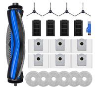 22PCS Ricambi Compatibile con Ecovacs Deebot T50 PRO Omni/T50 Pmni/T50 PRO/T50 Robot Aspirapolvere Accessori Ricambio Set 1 Spazzola Principale, 4 Spazzole Laterali, 4 Filtri, 6 Panni Mop, 6 Sacchetti