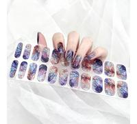 22PCS Smalto Adesivo per Unghie, Adesivi per Unghie in Gel, Pellicola per Unghie Autoadesiva Semi Indurito Full Wraps Strisce per Smalto Gel per Unghie per Donne Ragazze (Caramelle Scoppiettanti)