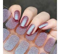 22PCS Smalto Adesivo per Unghie Semi-indurito, Strisce per Smalto Gel per Unghie Copertura Completa Unghie Gel Adesive UV, Nail Art Strisce Decalcomanie Autoadesive per Donna Ragazze (Camaleonte)