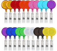 22Pz Porta Badge Retrattile Badge Yo Yo 11Colore per ID Portabiglietti E Chiavi