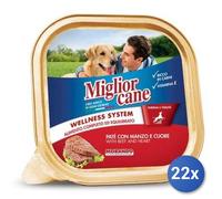 22x Bundle Miglior Cane Vaschetta 150 Grammi Manzo/Cuore
