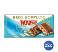 22x Multipack Cioccolato Novi Tavoletta 90 Latte Riso Soffi