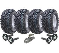 22x11.00-10 Utility Trailer Kit Ruote 40x40 Mozzo e Mozzi Gancio 1800kg (Set o