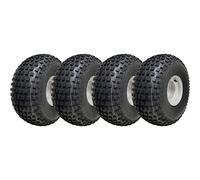 22x11.00-8 Pneumatici ATV knobby 4 Stud Rim Trailer Quad Wheels 100mm PCD (Set di 4)