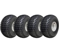 22x11.00-8 Pneumatici Knobby ATV 4 Stud Rim Ruote Quad 4 Pollici PCD (Set Di 4)