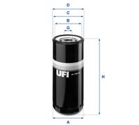 23.144.02 UFI Filtro olio per ,OPTARE,PLAXTON,RENAULT TRUCKS,SCANIA,VOLVO