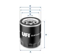 23.413.00 UFI Filtro olio per BESTURN (FAW),FORD,MAZDA,VOLVO