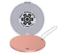 23,5 cm Nessuno Stick Finitura Rame Equalizzatore di Calore Diffusore di Calore per Stufe a Gas - Alluminio & Lega di Rame Piastra Calda per Cuocere Anche La Copertura Del Bruciatore & Piastra Simmer