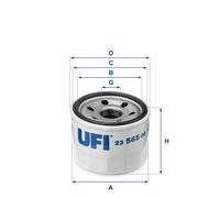 23.565.00 UFI Filtro olio per MITSUBISHI,SMART