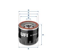 23.575.00 UFI Filtro olio per AUDI,CUPRA,SEAT,SKODA,VW