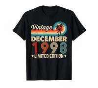 23 Anni 23° Compleanno Vintage Dicembre 1998 Uomini Donne Maglietta