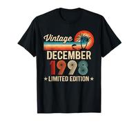 23 Anni 23° Compleanno Vintage Dicembre 1998 Uomini Donne Maglietta