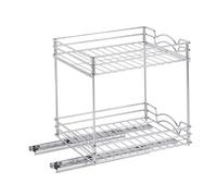 23 cm Metallo Se nizer, Doppio Livello Scorrevole Rack per Cucina, Ch Condimenti Holder Salvaspazio Pratico Sto Solut per la Casa