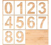 23 cm Stencil con Numeri Grandi, 10 Pezzi Numeri de Stencils in Plastica | 0 a 9 Riutilizzabili Numeri Stencil, Lavabile Modelli Digitali Stencils Artigianali per Indirizzi, Cassette Delle Lettere