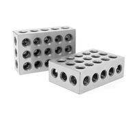 23 fori 1-2-3" 25-50-75mm Blocchi Calibro di precisione con chiave a vite Set di blocchi paralleli Strumenti per la lavorazione del legno(1-2-3)