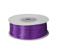 23 metri di nastro satinato Dunkellila 3 mm, Dekoration Präsent Geschenkband Schleifenband, Stoffband für Kleid Hochzeit, Taufe und Geburtstag Geschenke, nastro di raso sottile, 91 m, viola scuro