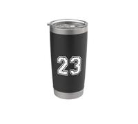 23 Numero Ventitré Sport di squadra Grunge Varsity Matching Bicchiere termico in acciaio inox doppia parete